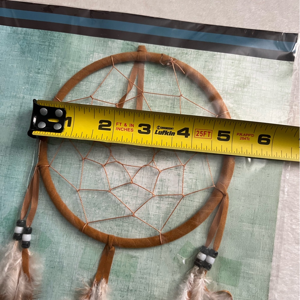 Brown and White Dreamcatcher Wall Decor - Picture 3 of 10